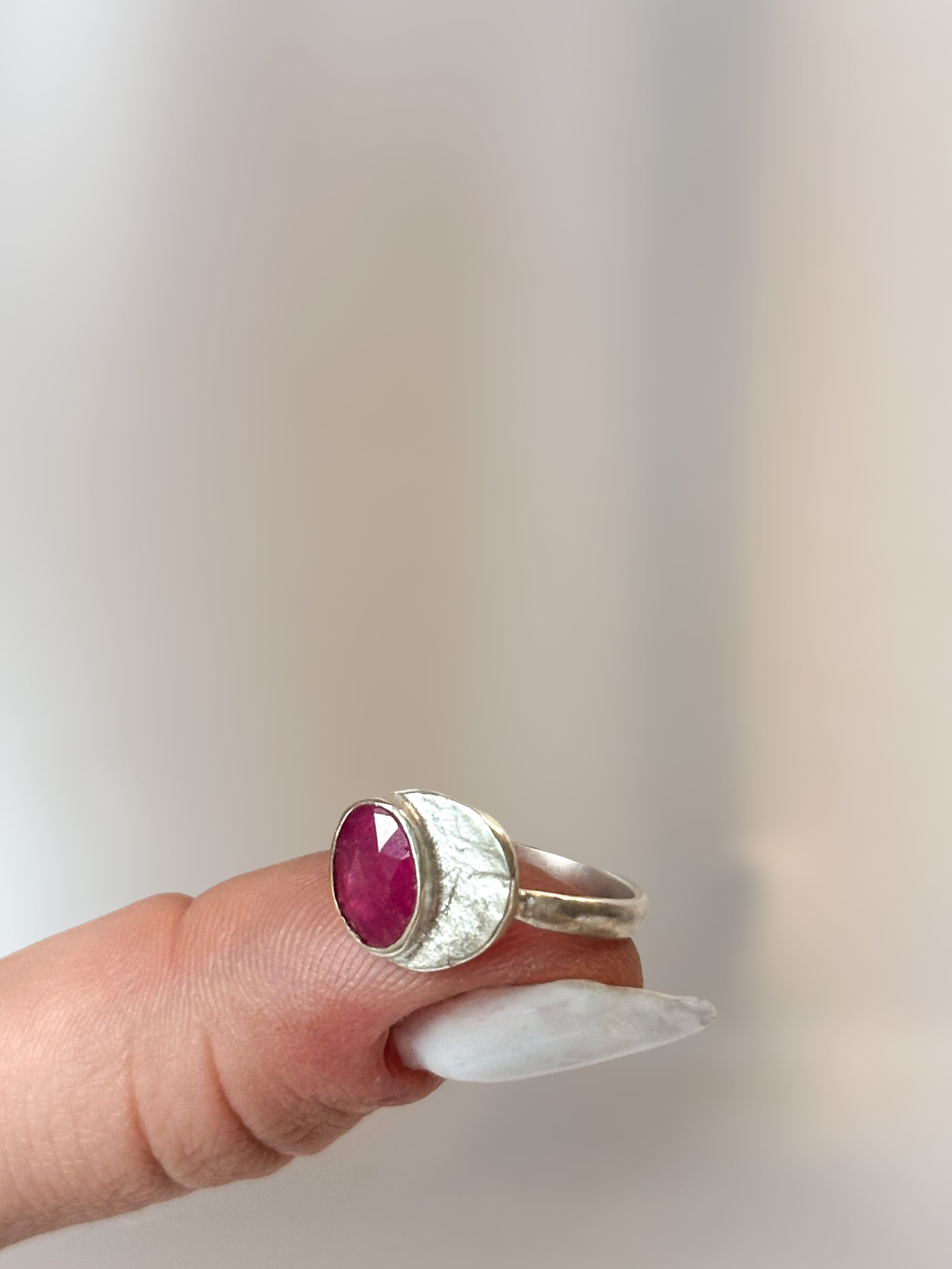 Pink Tourmaline Ingot Ring | size 7