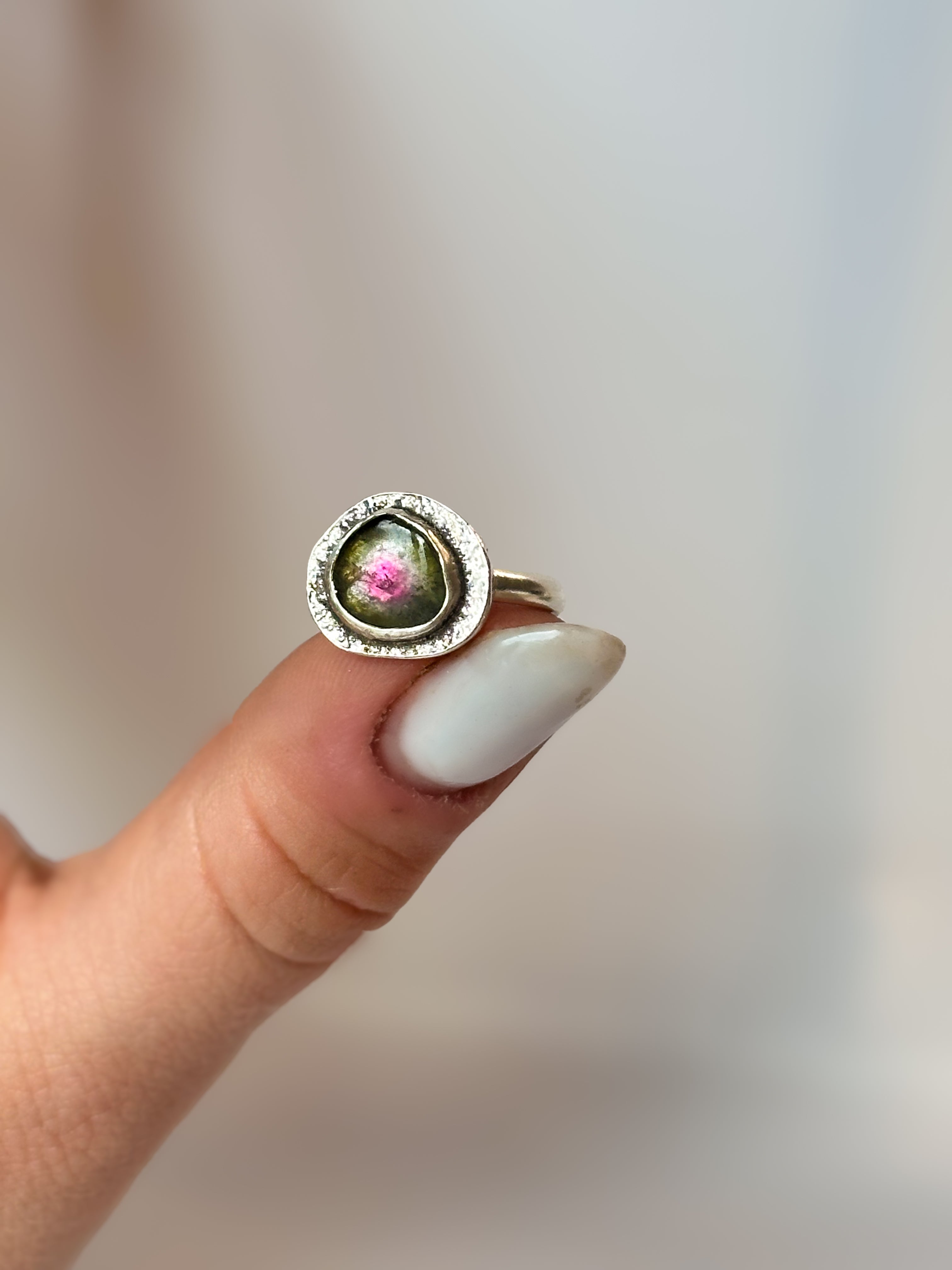 Watermelon Tourmaline Ring | size 5