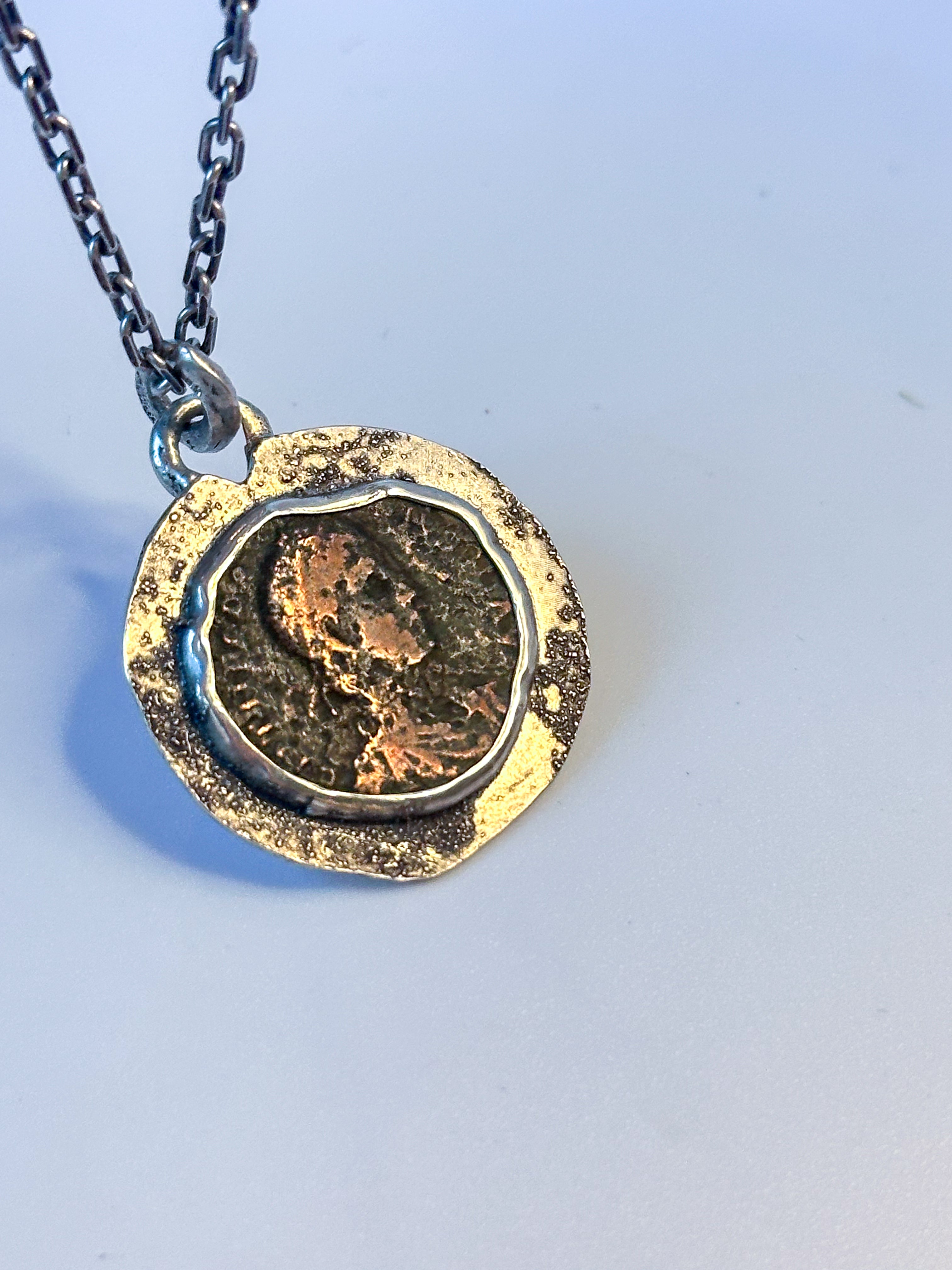 Ancient Roman Coin Pendant Necklace