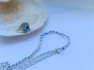 Star Dust Lapis Saddle Ring