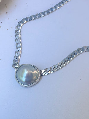 Baroque Pearl Curb Chain