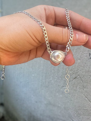 Baroque Pearl Curb Chain