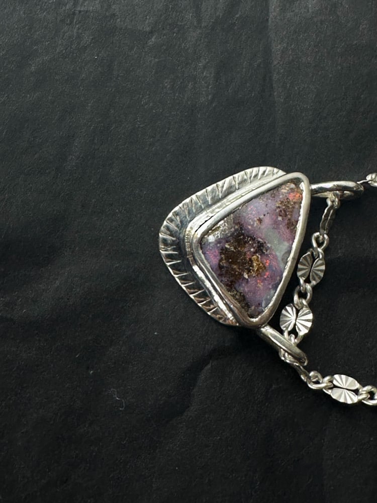 Spacey Boulder Opal Starburst Chain