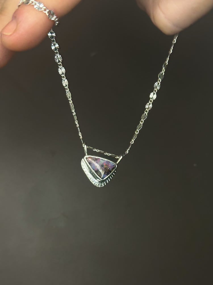 Spacey Boulder Opal Starburst Chain