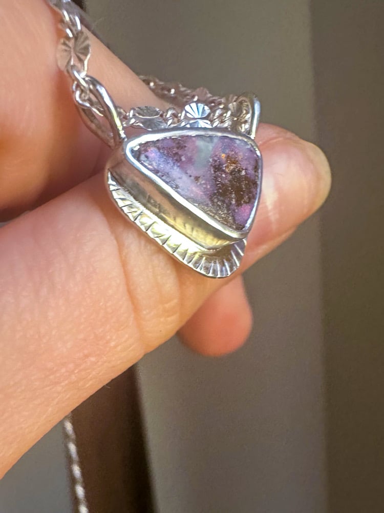 Spacey Boulder Opal Starburst Chain