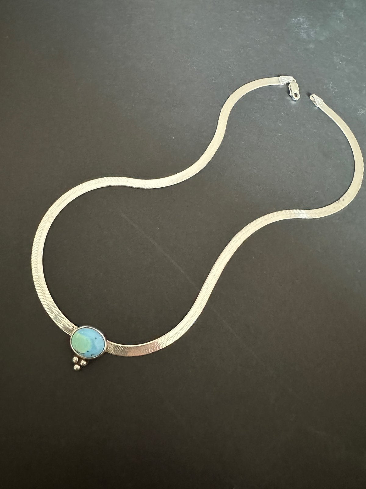 Herringbone Bubbles & Golden Hills Turquoise