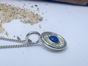 Lapis Compass Charm Necklace