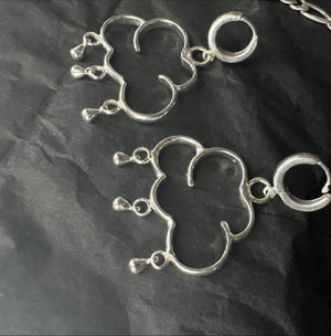 Rain Cloud huggie hoops