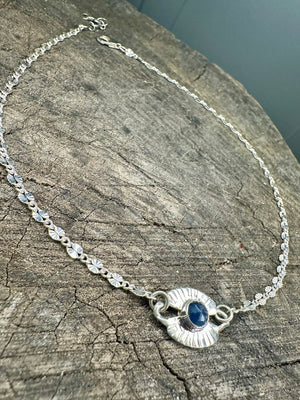 Sapphire Starburst Link Necklace