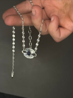Sapphire Starburst Link Necklace