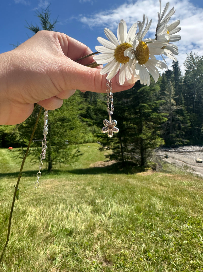 Darling Daisy Charm| 14k gold, Sterling Silver - Jane Sydney Studio