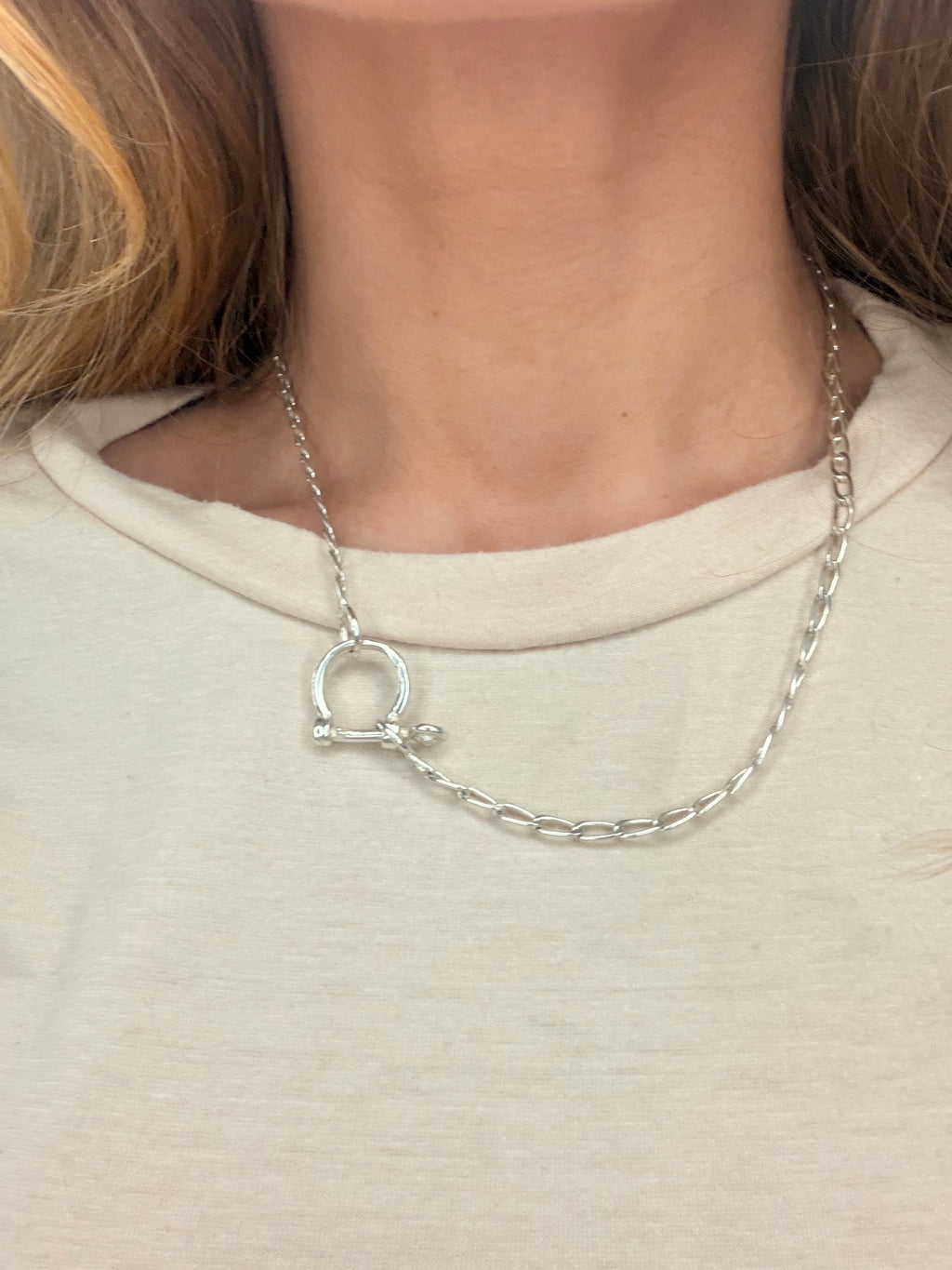 Elongated Curb Charm End Chain