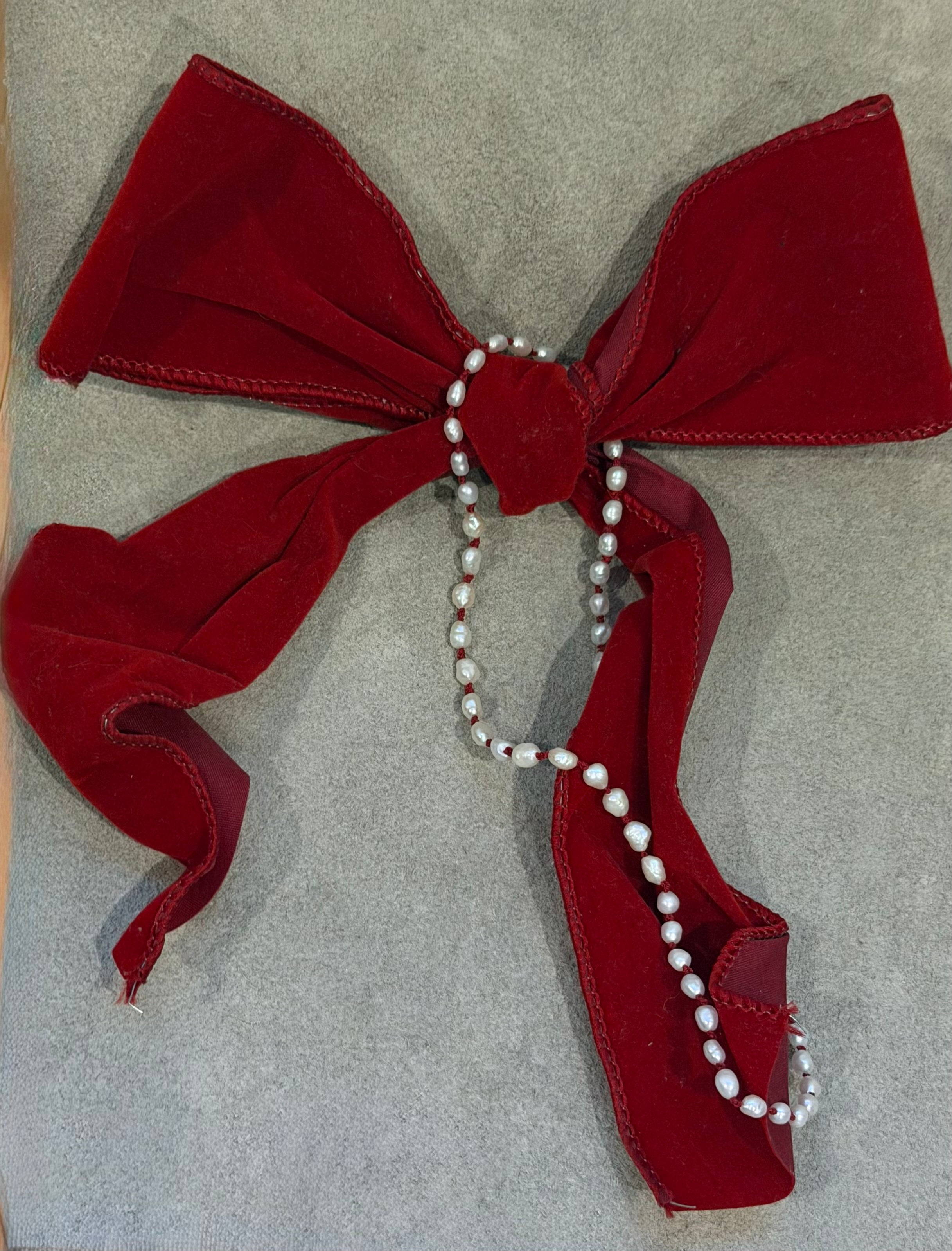 Not Your Mommas Unexpected Red Pearl Choker