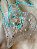 Turquoise link on Silk line with silver hook - Jane Sydney Studio