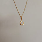 Hook charm 14k