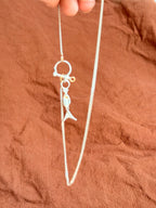 Yellow eyed bubble tail fish | OOAK bow shackle necklace bundle - Jane Sydney Studio