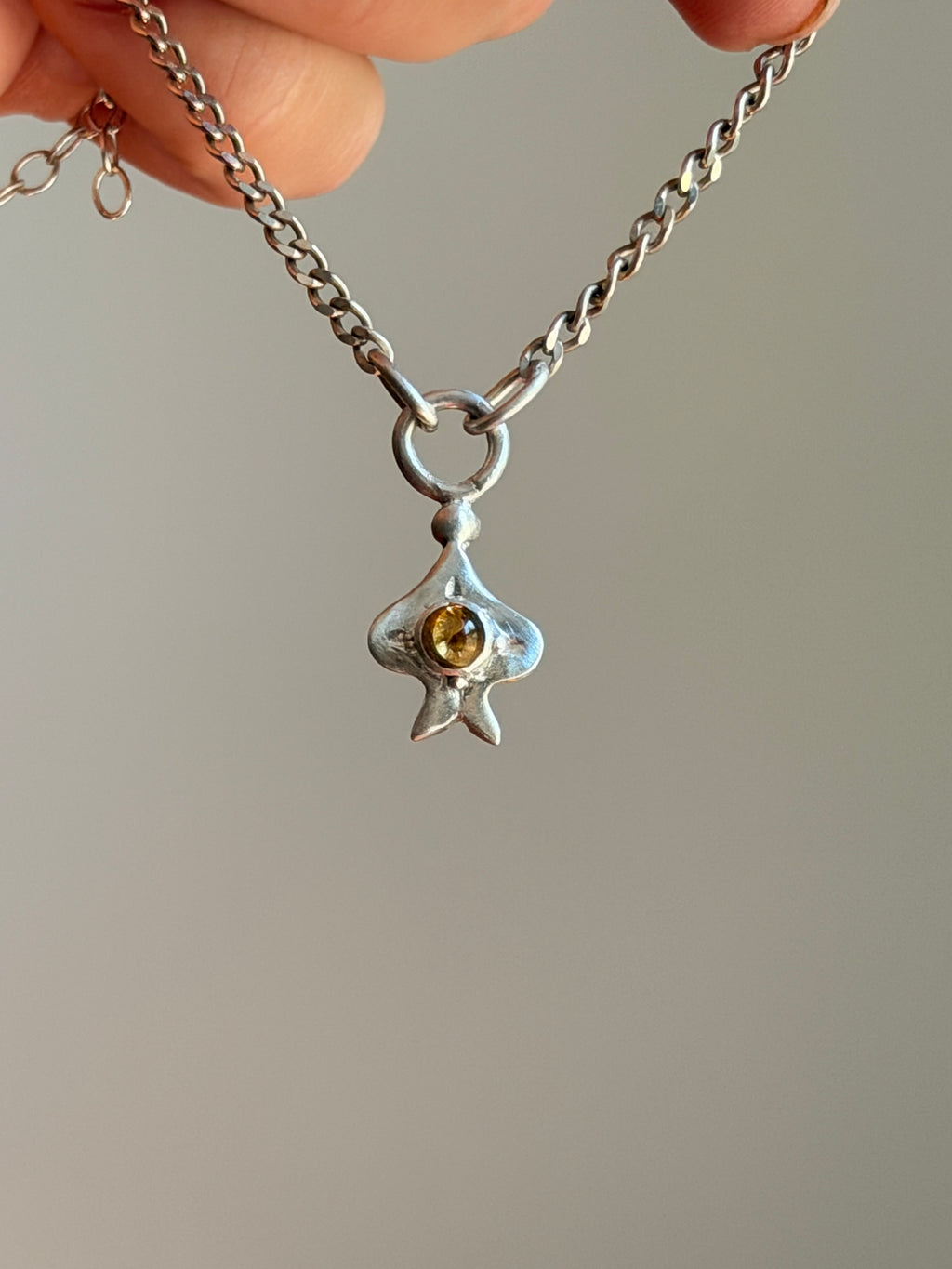 Citrine Spade Necklace - Jane Sydney Studio