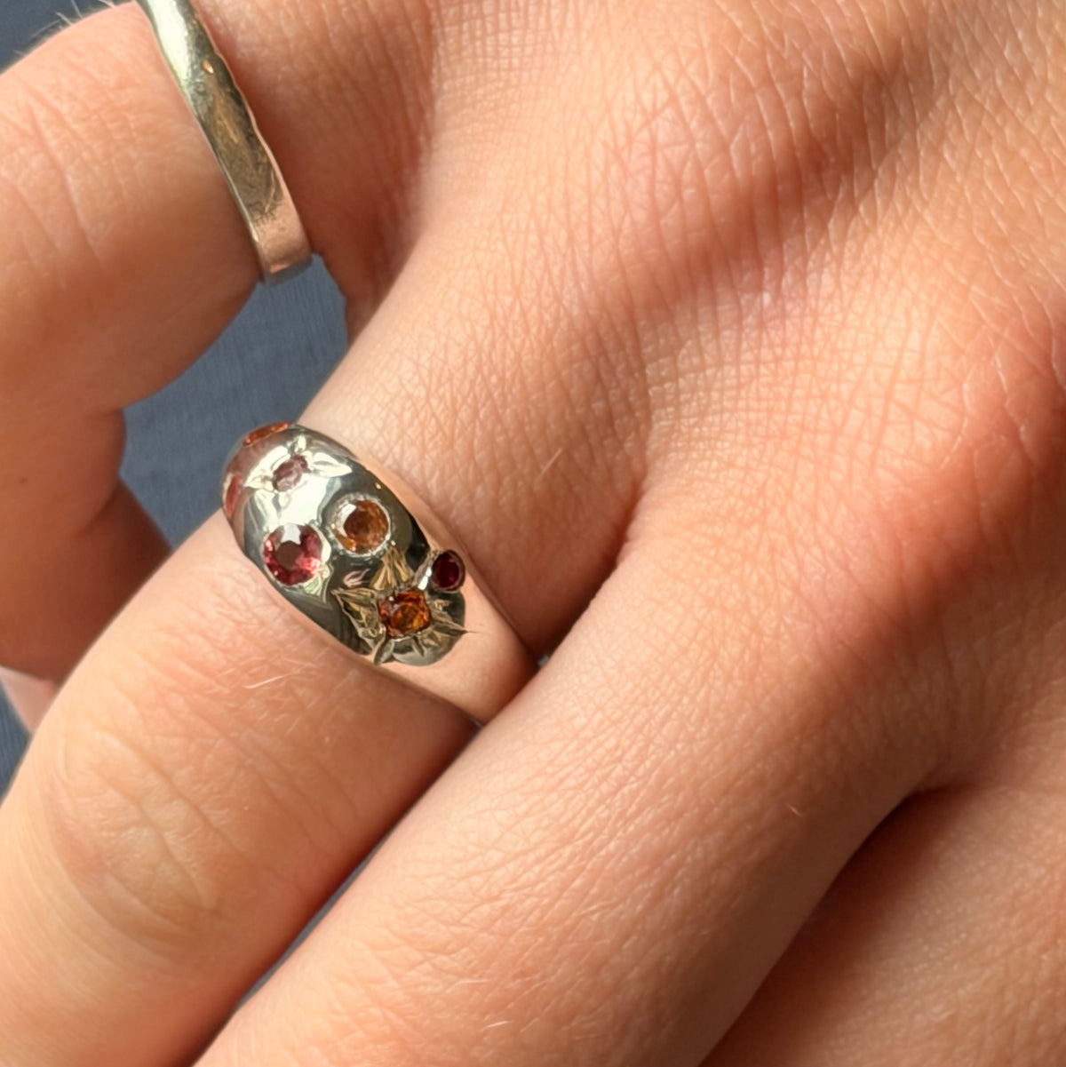 Sapphire Sunset dome ring