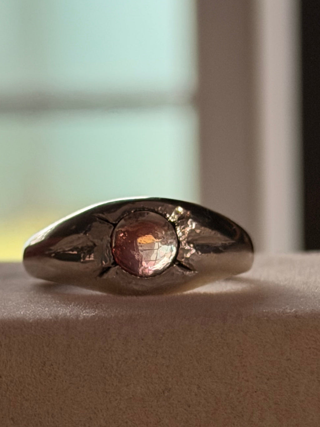 Sunstone Sunset dome ring
