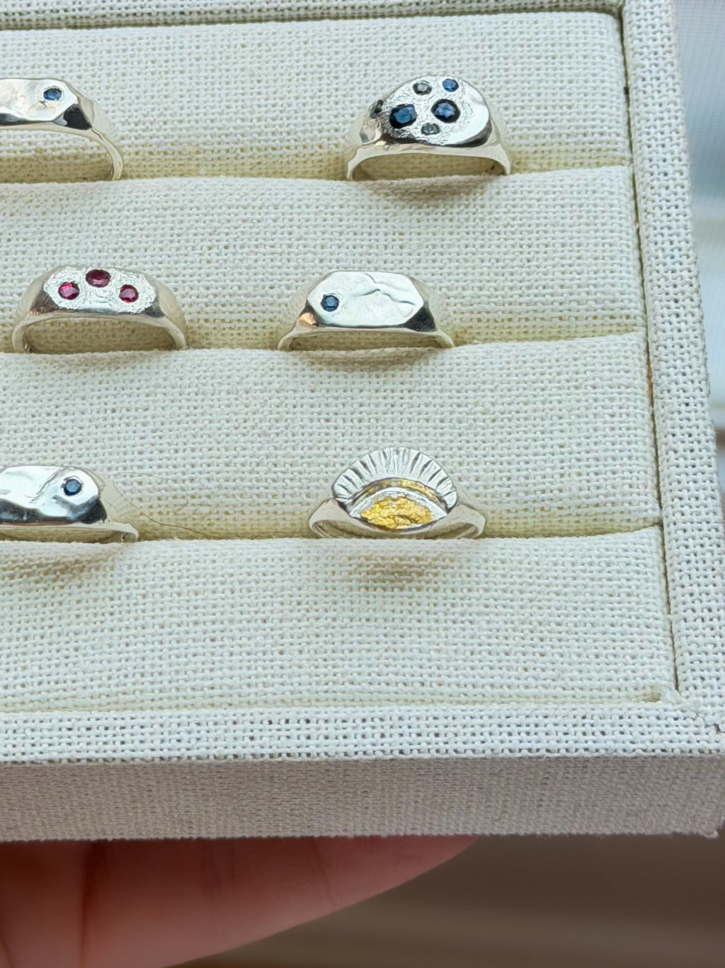 Sunbeam Silver & 24k gold Signet - Jane Sydney Studio