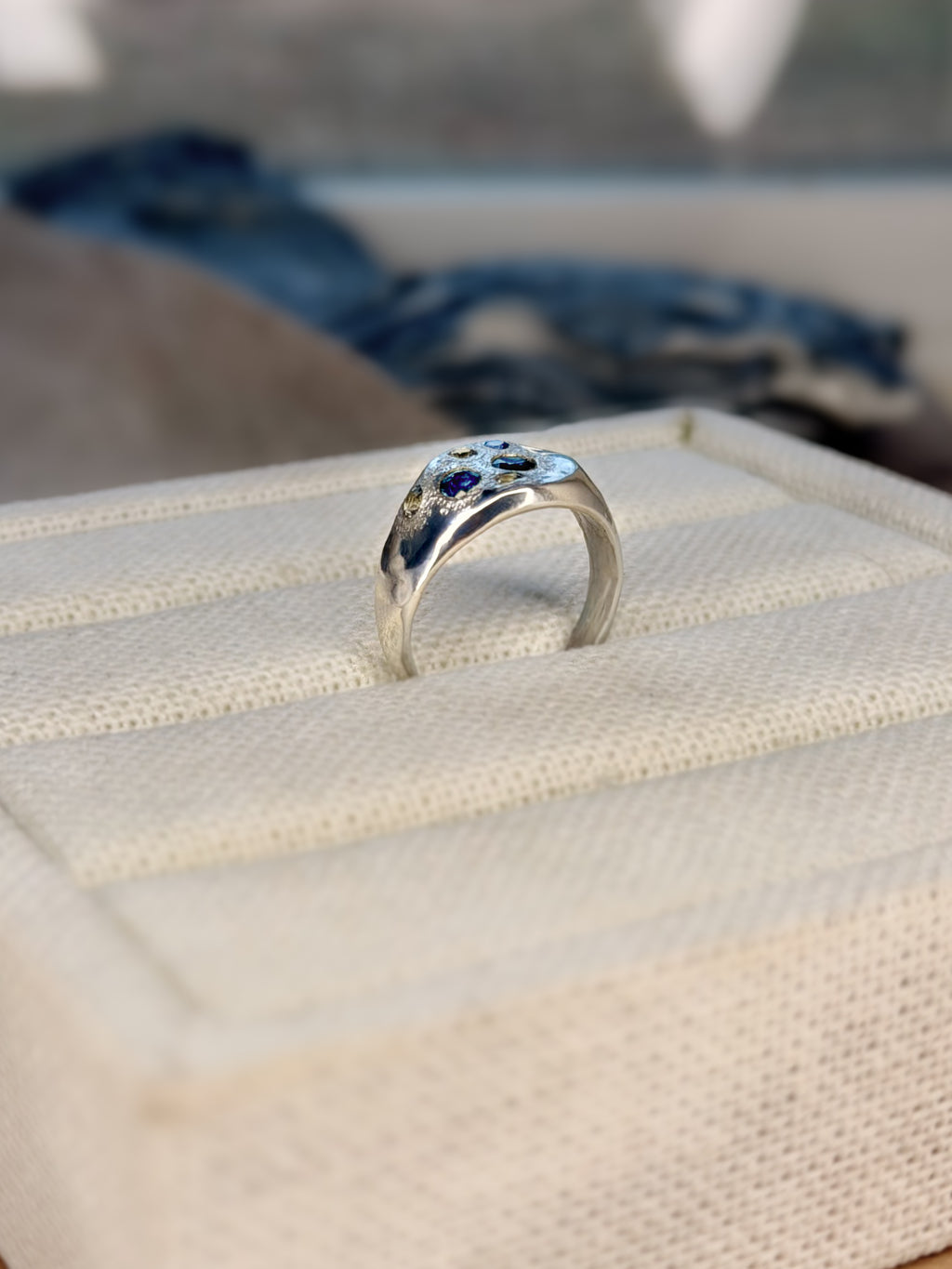 Several Sapphire's wavy Signet - Jane Sydney Studio