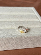 Sunbeam Silver & 24k gold Signet - Jane Sydney Studio