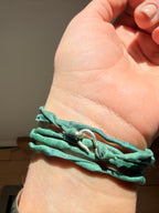Tahitian Pearl on Silk line W/ silver hook - Jane Sydney Studio