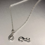 Hook charm sterling