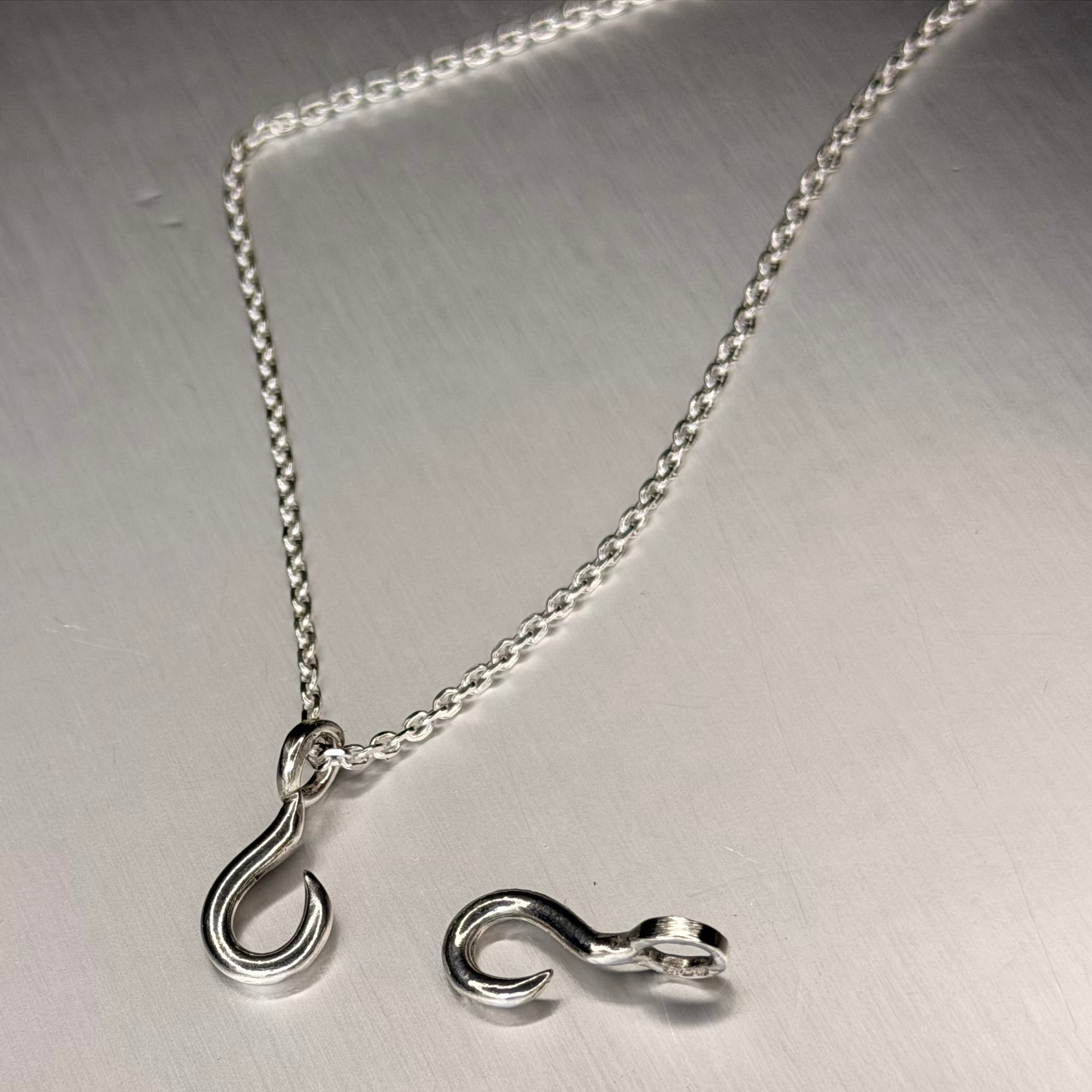 Hook charm sterling