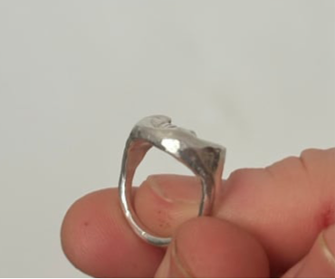 crescent moon face signet - Jane Sydney Studio