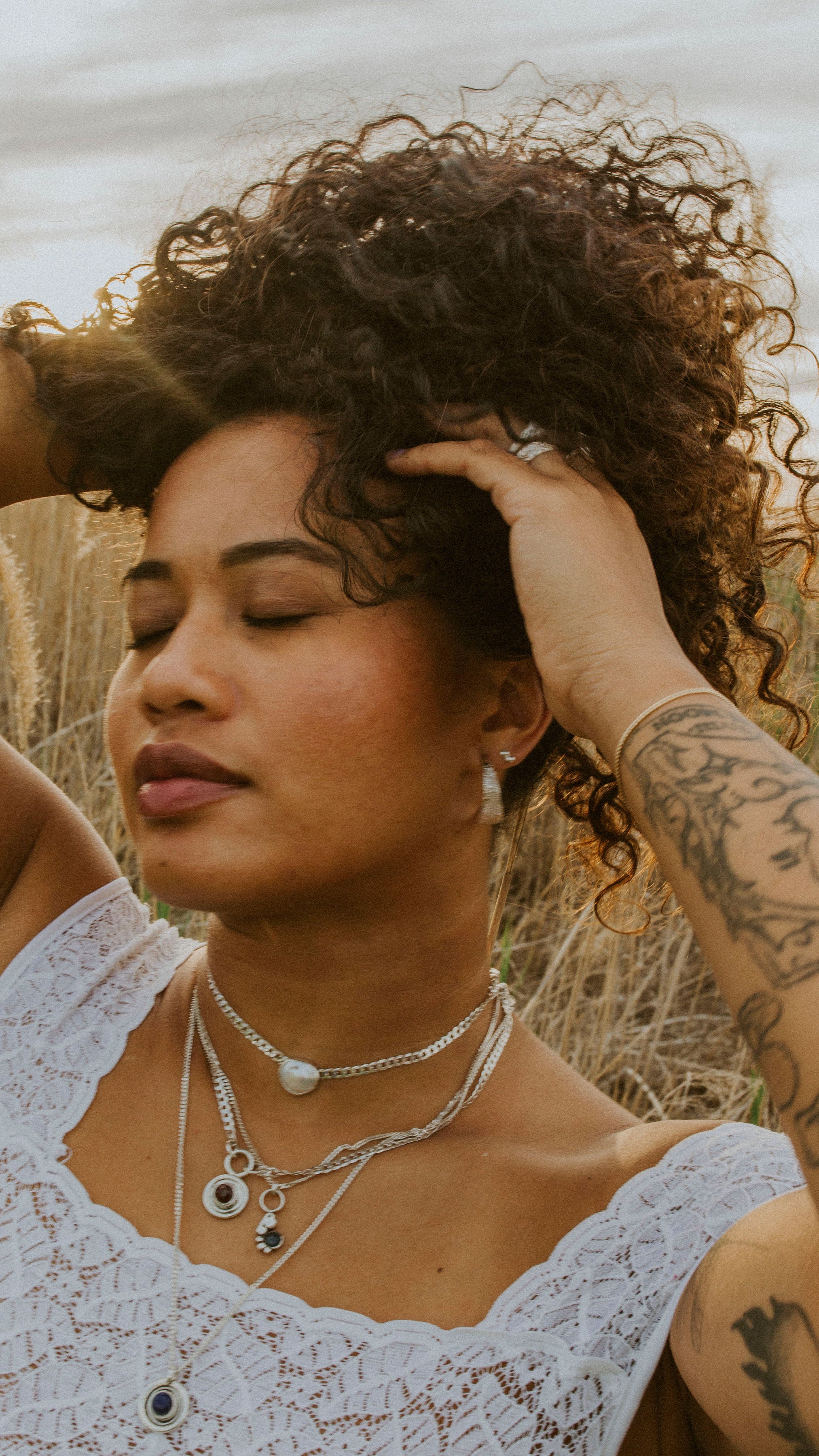 rhodolite garnet ripple linked chain necklace - Jane Sydney Studio