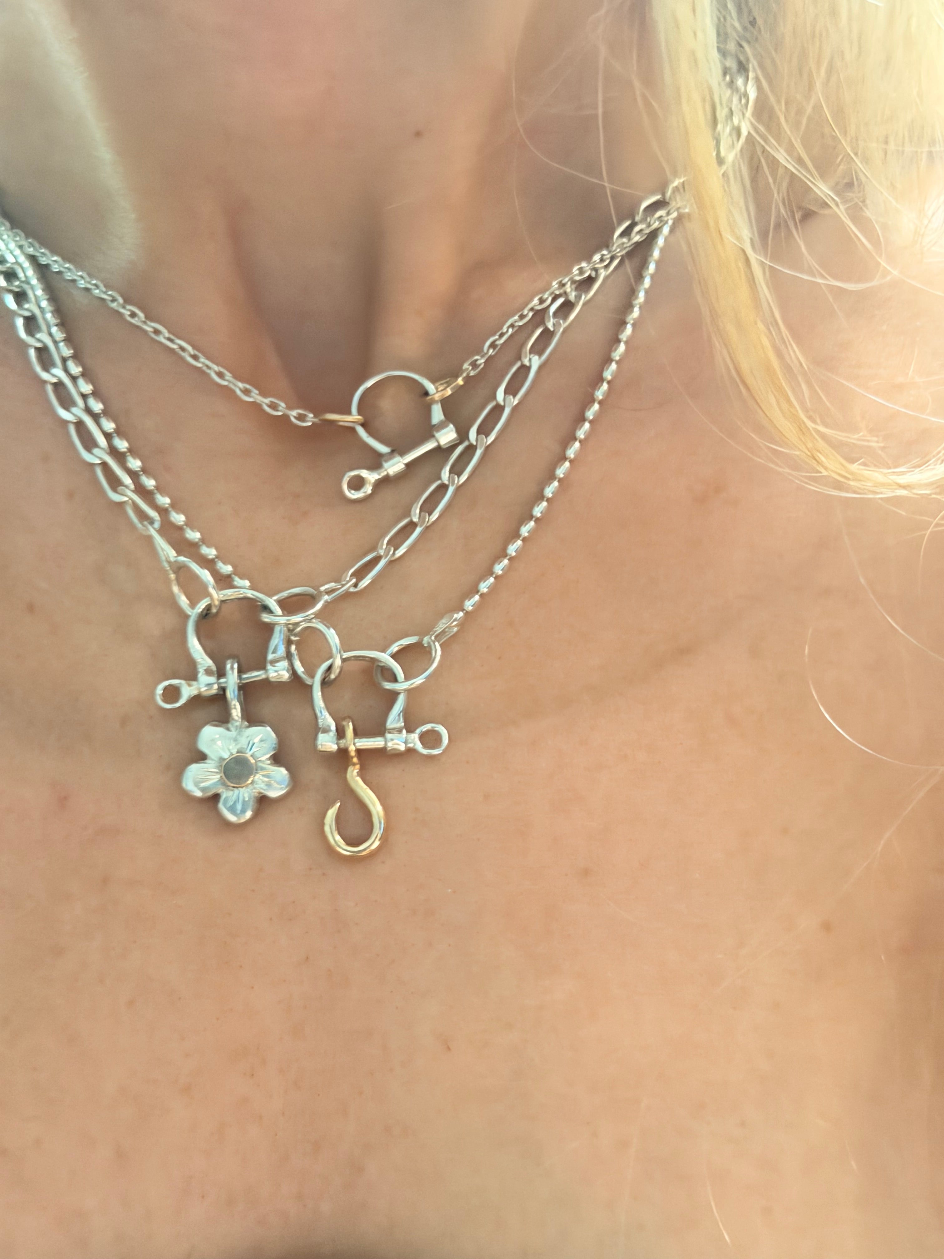 Darling Daisy bimetal sterling + 14k gold