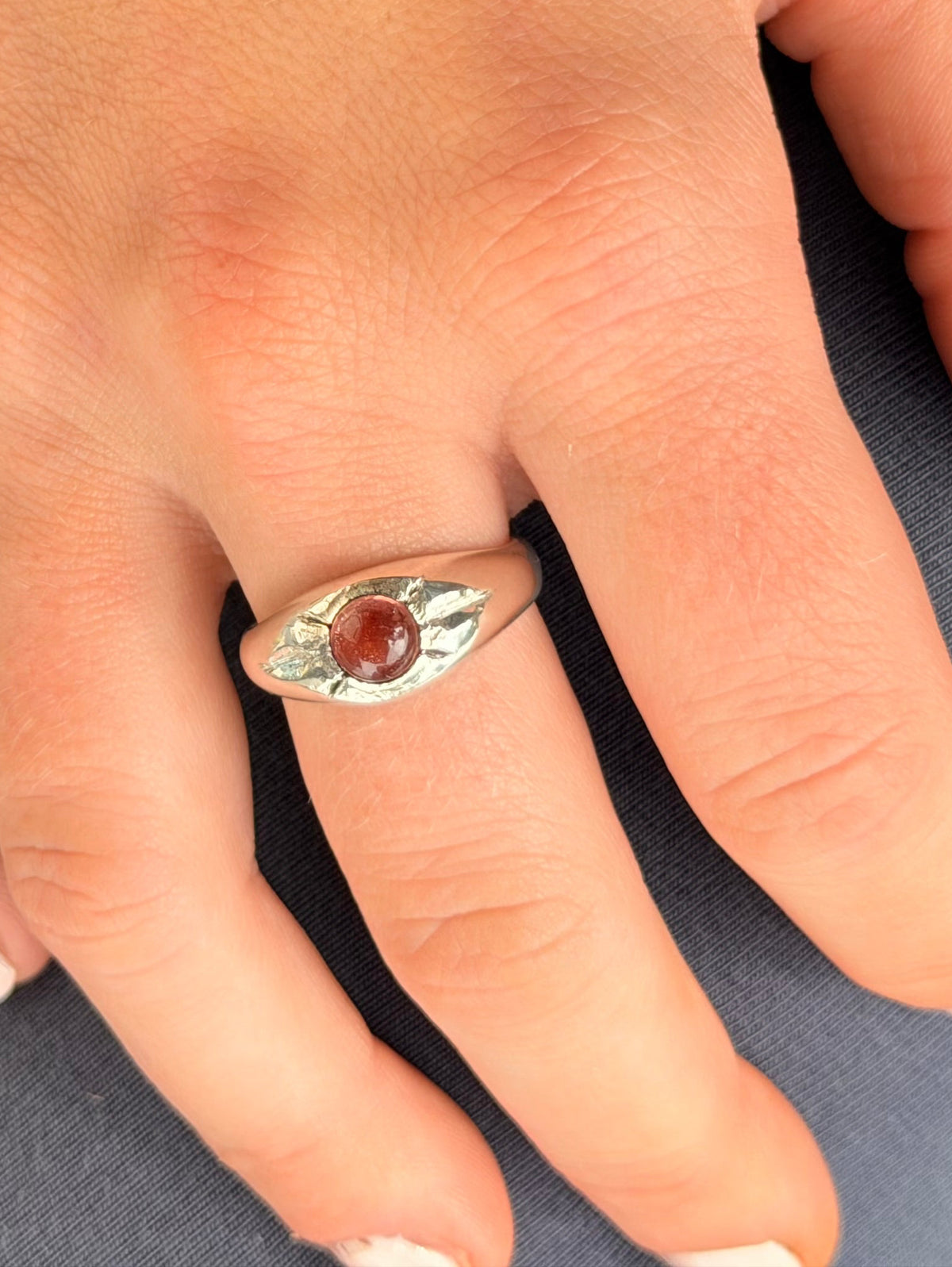 Sunstone Sunset dome ring