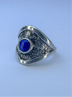 Star Dust Lapis Saddle Ring - Jane Sydney Studio