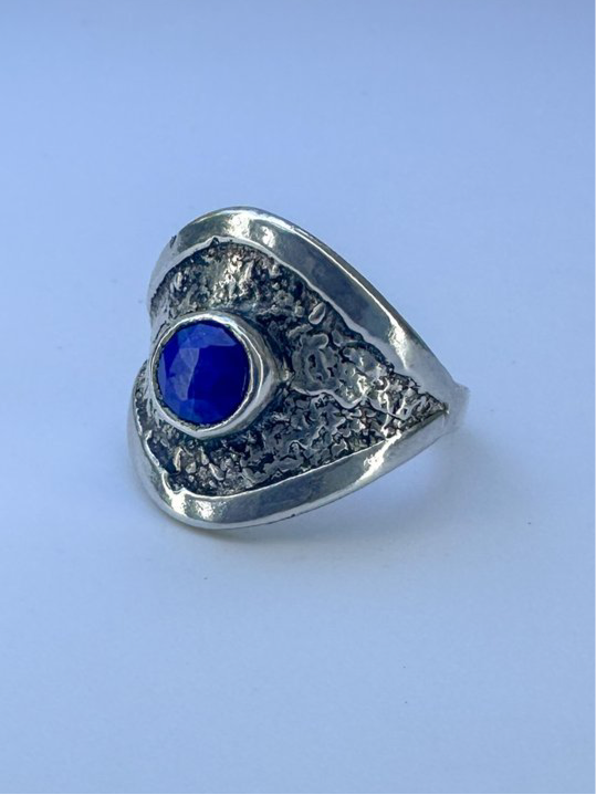 Star Dust Lapis Saddle Ring