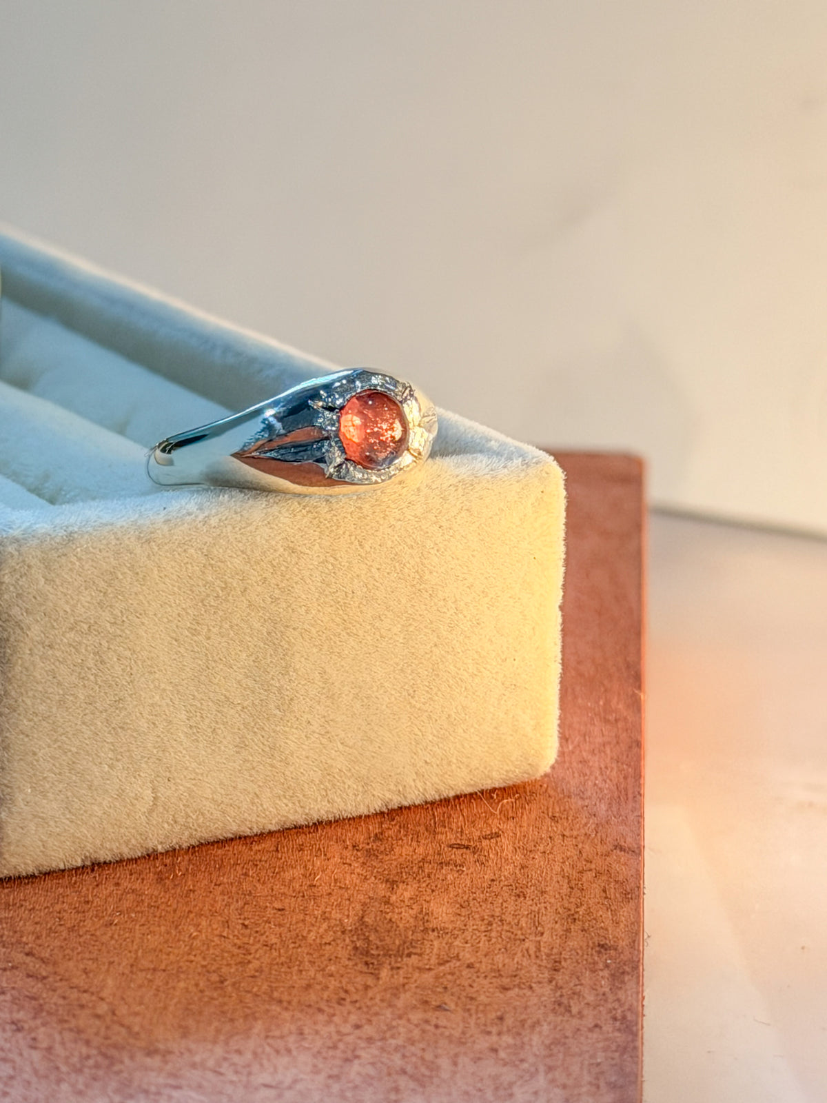 Sunstone Sunset dome ring