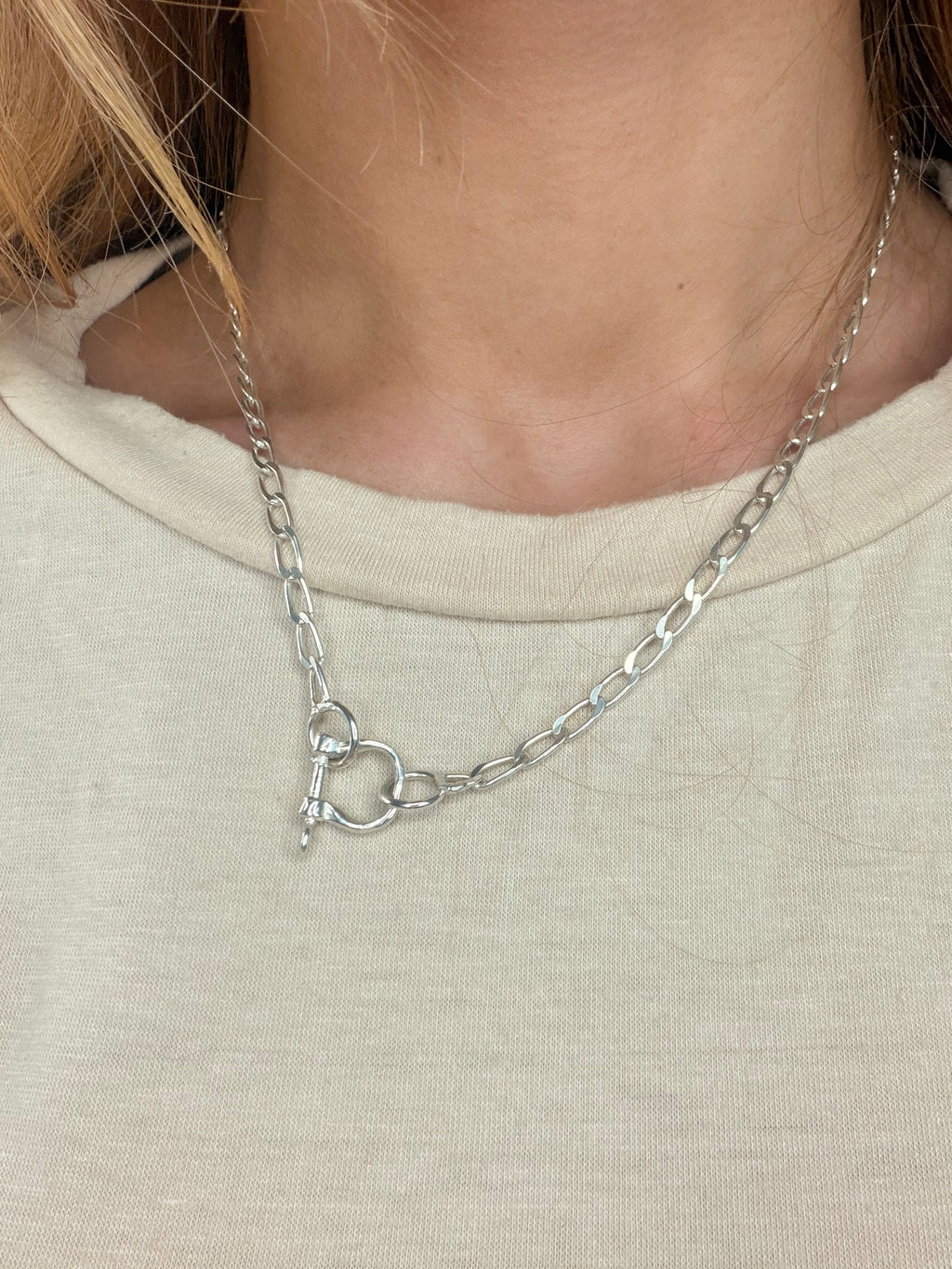 Elongated Curb Charm End Chain