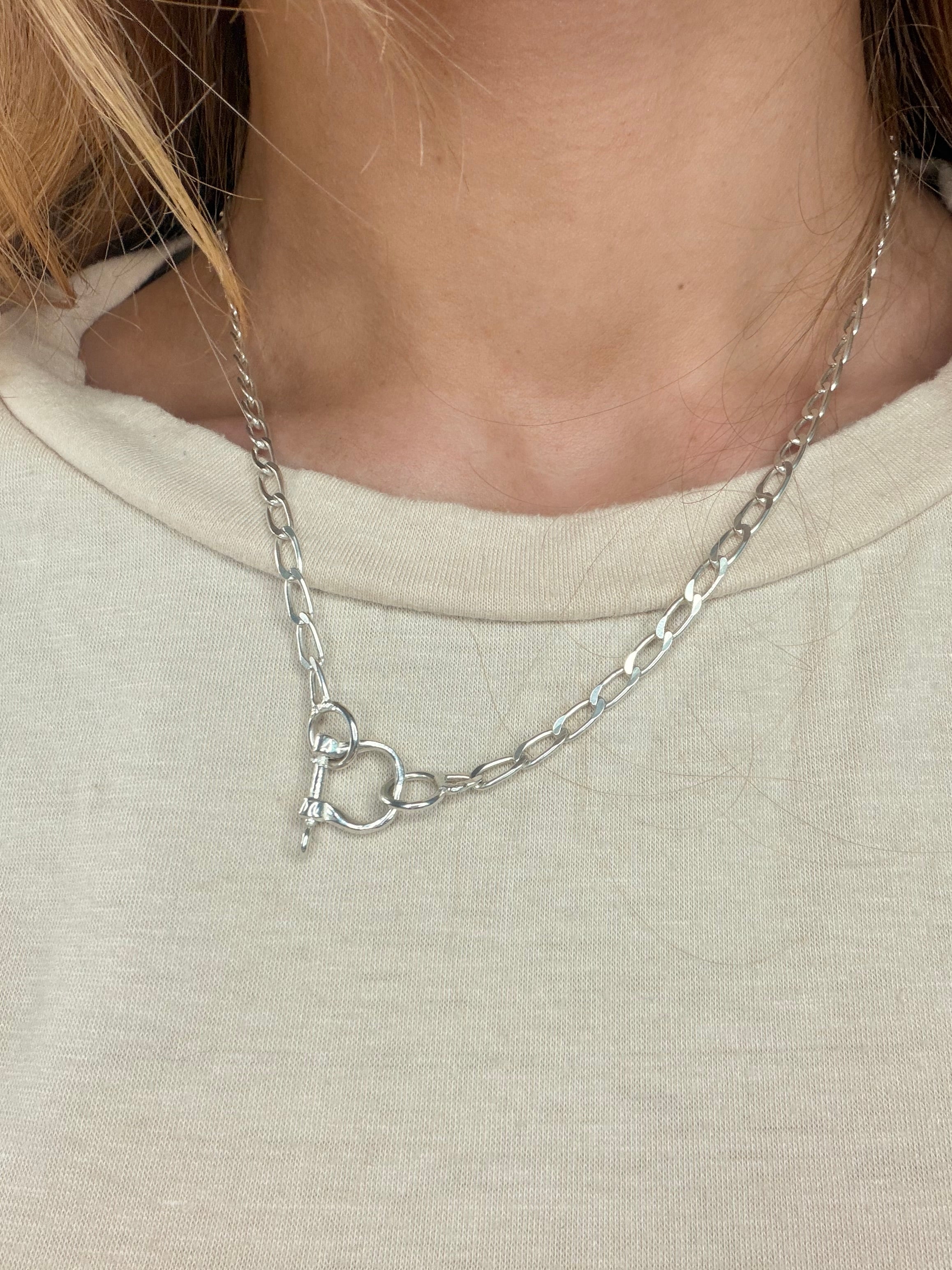 Elongated Curb Charm End Chain