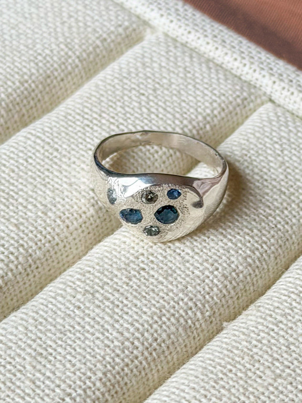 Several Sapphire's wavy Signet - Jane Sydney Studio