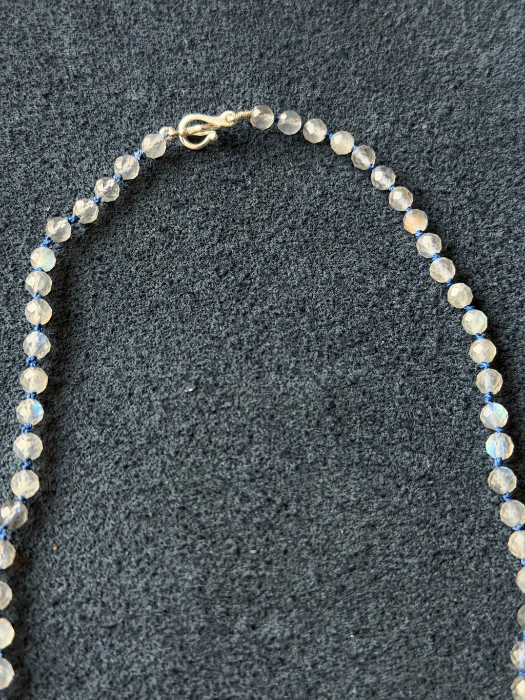Not your Mommas Moonstone's -Knotted Gem Strand Choker