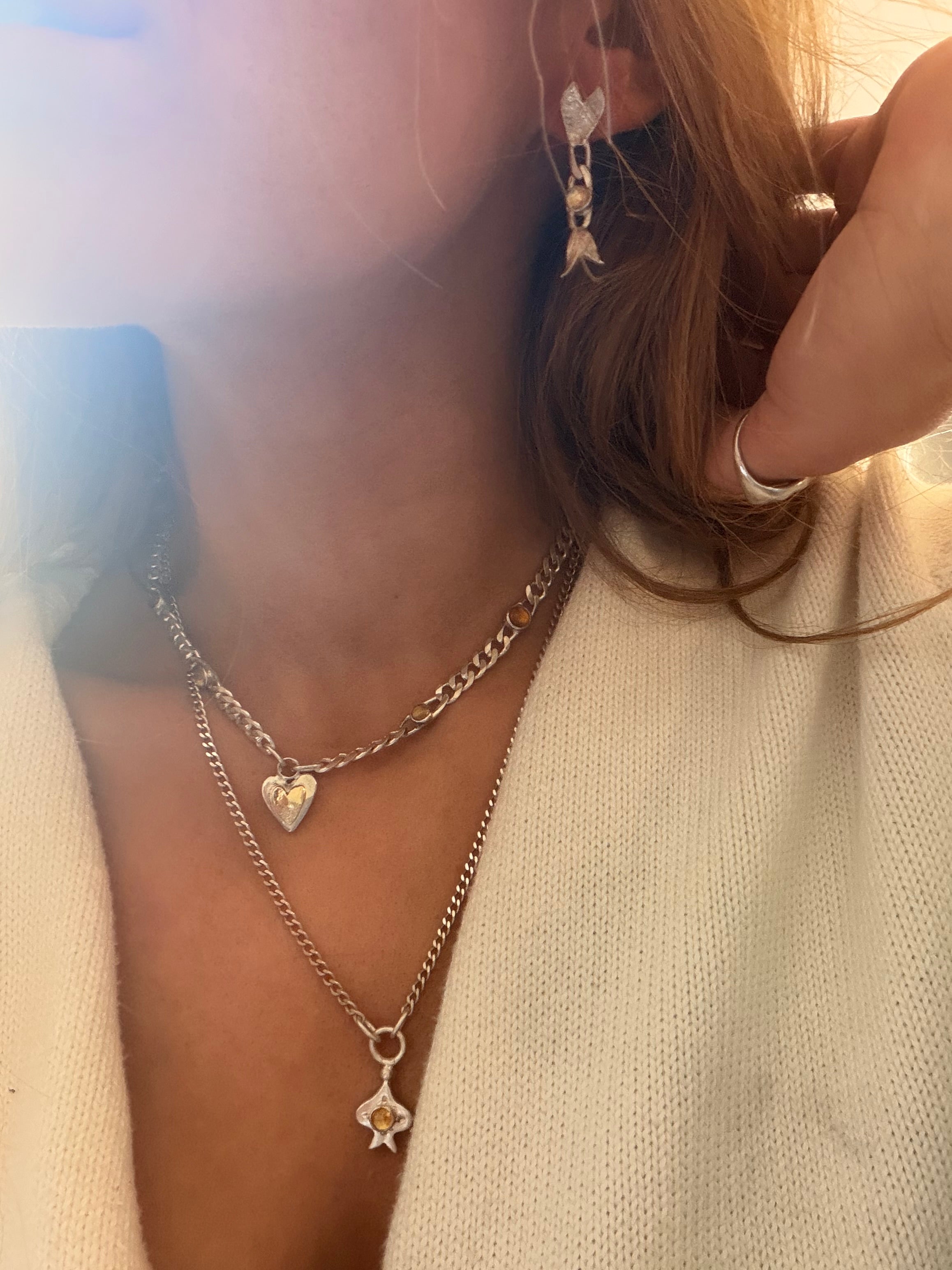 Citrine Spade Necklace - Jane Sydney Studio