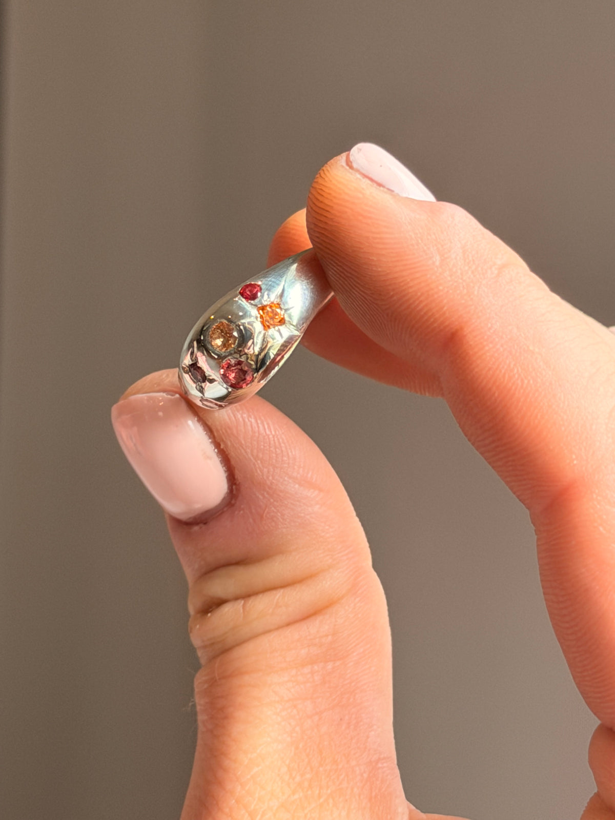 Sapphire Sunset dome ring