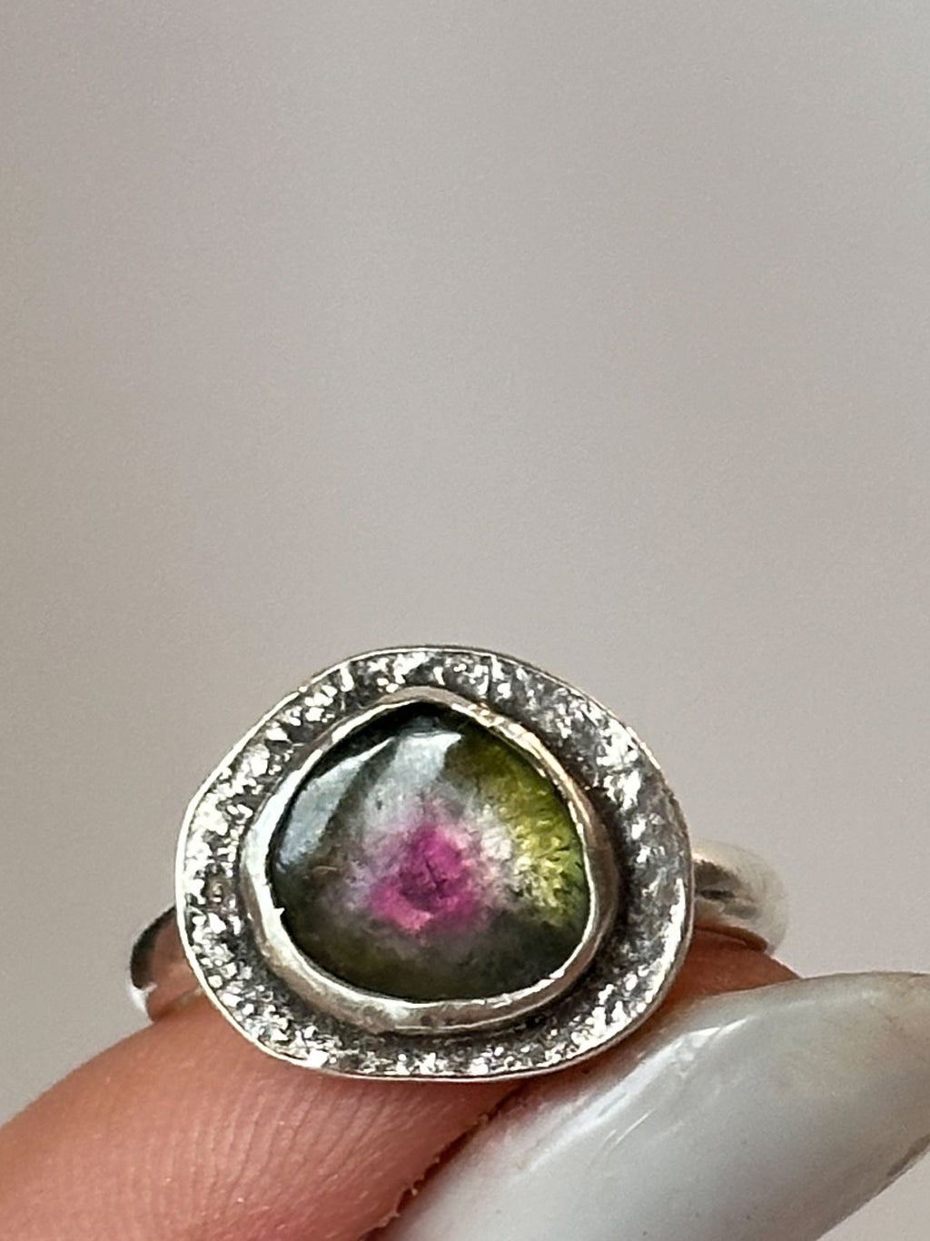 Watermelon Tourmaline Ring | size 5 - Jane Sydney Studio