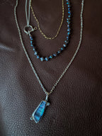 Muscle Shell + Australian Sapphire necklace