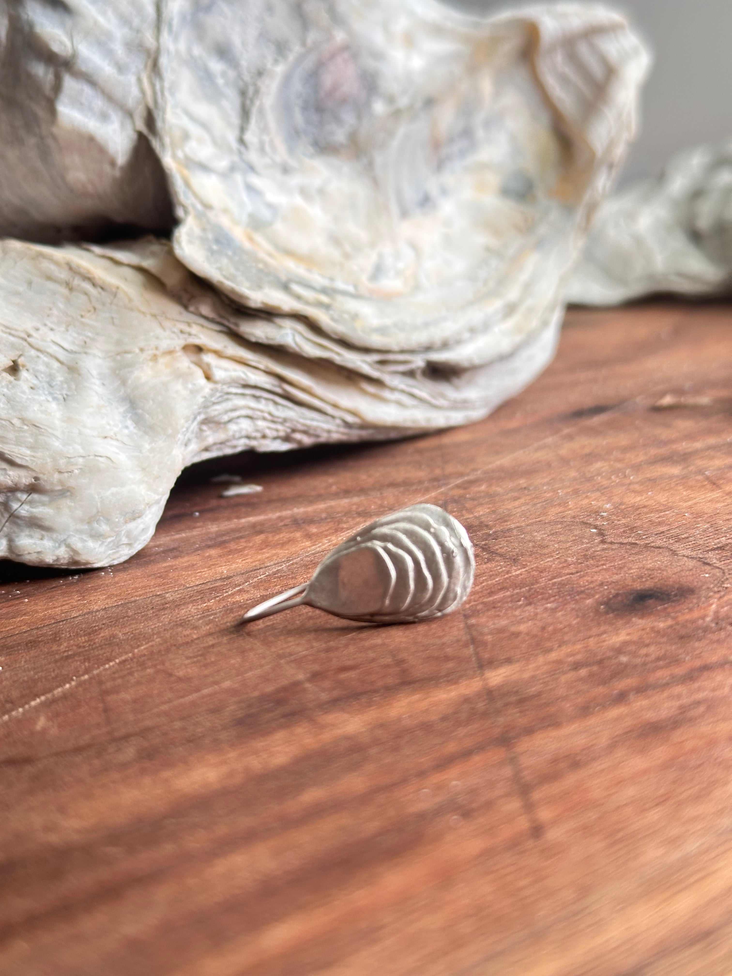 Oyster Earrings | silver drop - Jane Sydney Studio