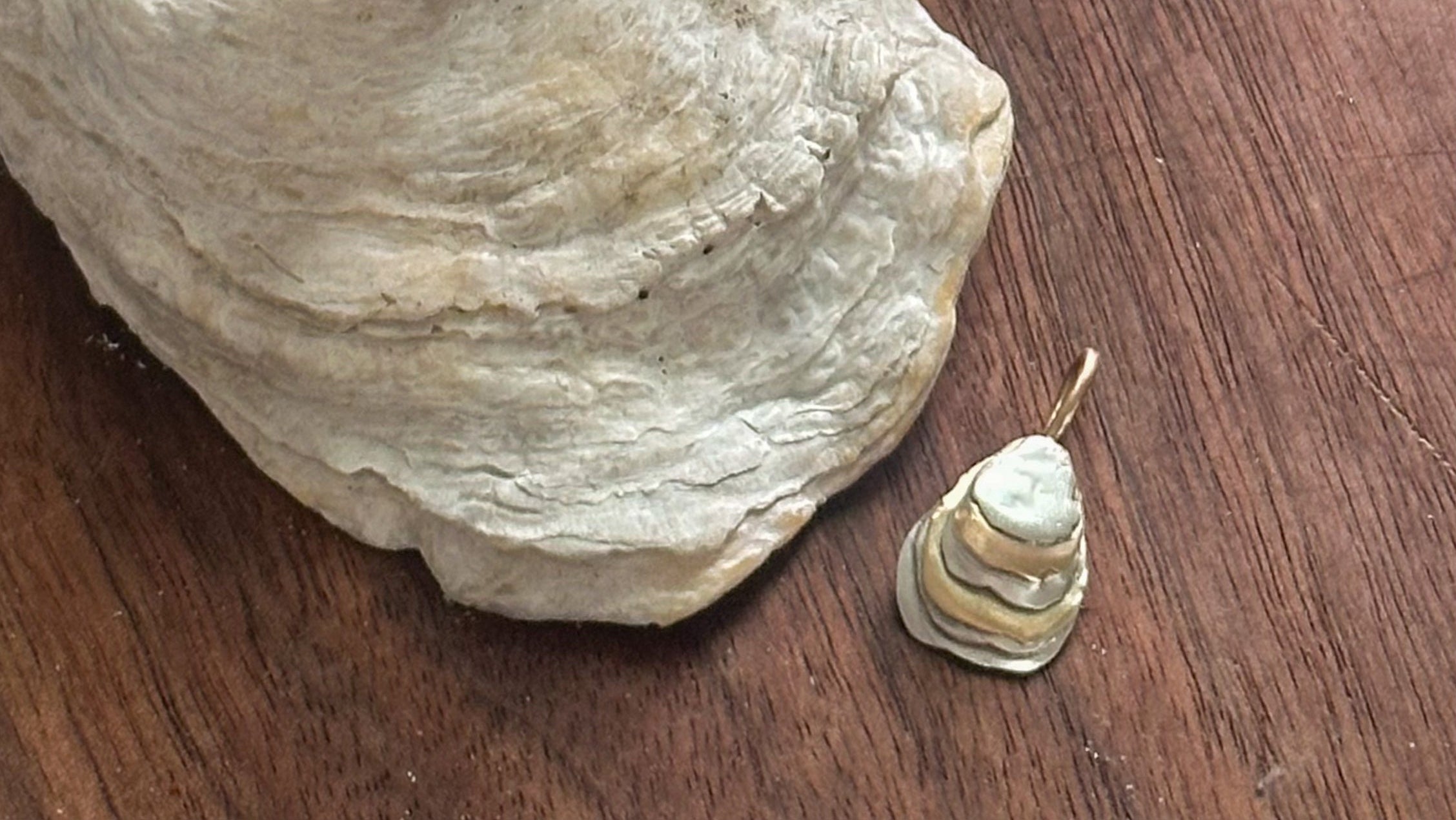 Mixed Metal |10k Gold + Silver Brackish Oyster