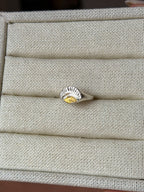 Sunbeam Silver & 24k gold Signet - Jane Sydney Studio