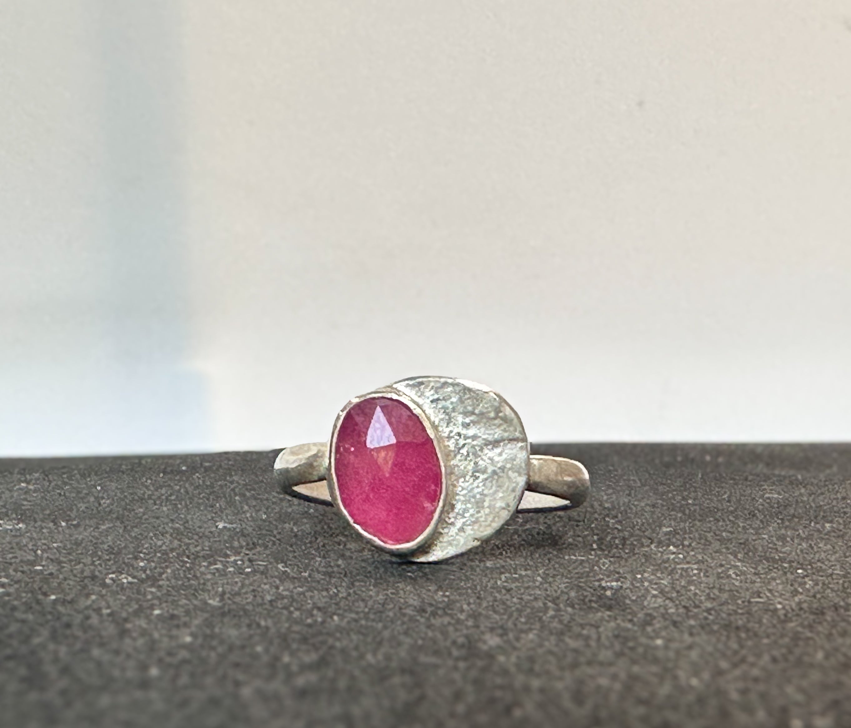 Pink Tourmaline Ingot Ring | size 7