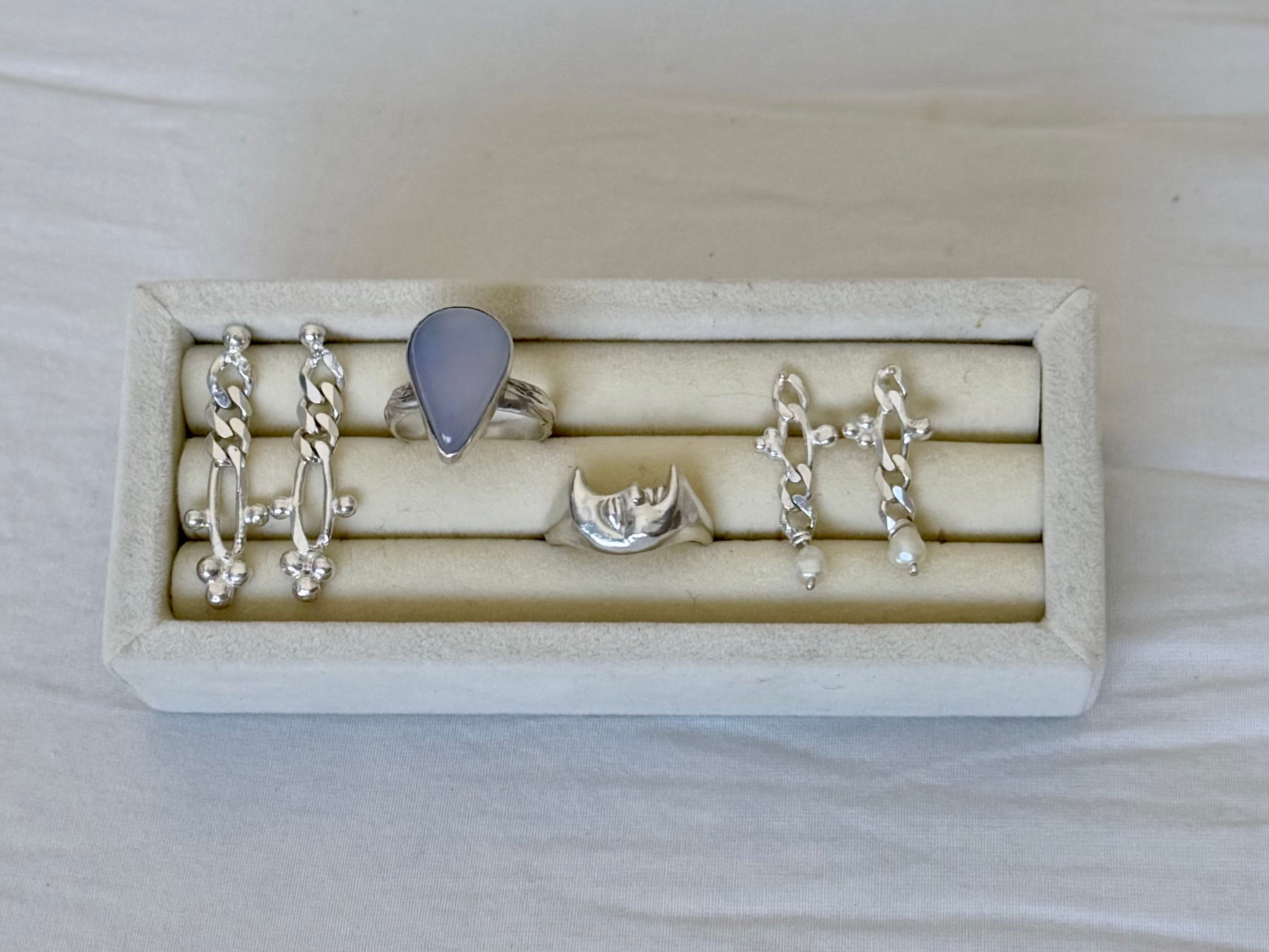 Lacy Bubble Chain Dangle Earrings - Jane Sydney Studio