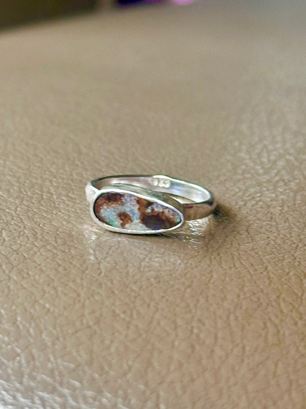 Australian Boulder Opal Ring size 5.5 - Jane Sydney Studio